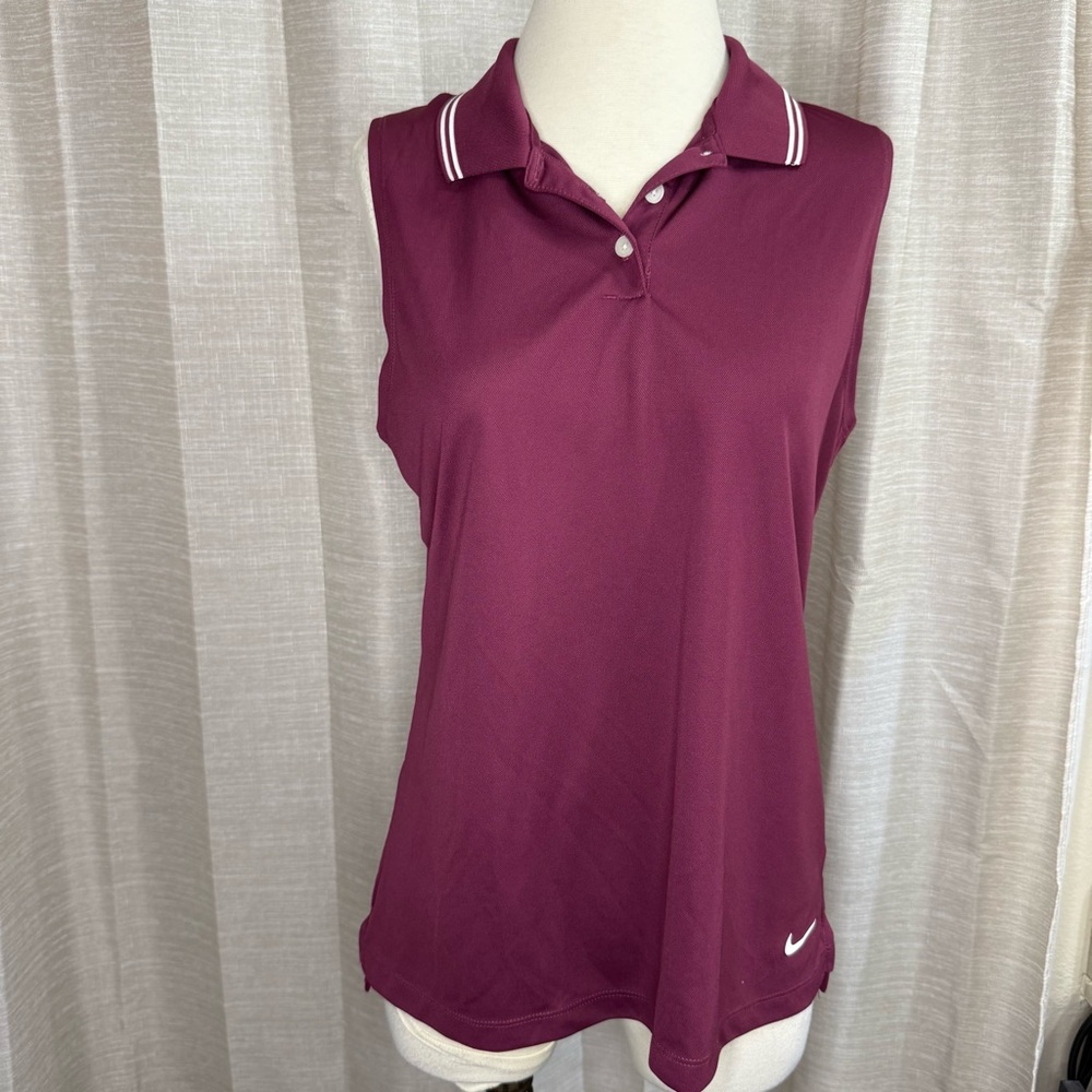 Nike Women's Sleeveless Polo Shirt - Maroon